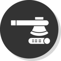 Axe Glyph Grey Circle Icon vector