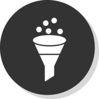 Funnel Glyph Grey Circle Icon vector