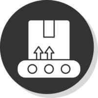 Conveyor Glyph Grey Circle Icon vector