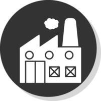 Industry Glyph Grey Circle Icon vector