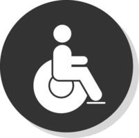 Disabled Glyph Grey Circle Icon vector