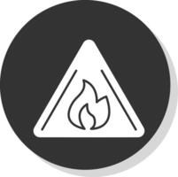 Hazards Glyph Grey Circle Icon vector