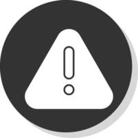 alerta glifo gris circulo icono vector