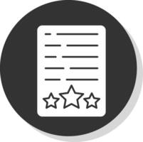 Assessment Glyph Grey Circle Icon vector