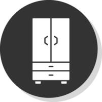 Cupboard Glyph Grey Circle Icon vector