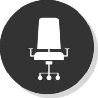 Chair Glyph Grey Circle Icon vector