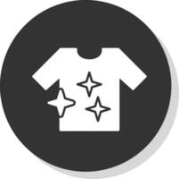 Shirt Glyph Grey Circle Icon vector