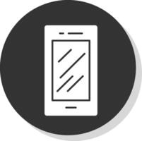 Mobile Phone Glyph Grey Circle Icon vector