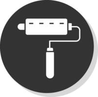 Lint Roller Glyph Grey Circle Icon vector