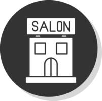 Salon Glyph Grey Circle Icon vector