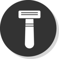 Shaving Razor Glyph Grey Circle Icon vector