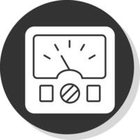 Ammeter Glyph Grey Circle Icon vector