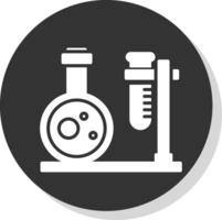 Lab Glyph Grey Circle Icon vector