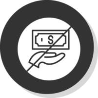 Stop Corruption Glyph Grey Circle Icon vector