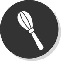 Whisk Glyph Grey Circle Icon vector