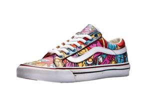 Street-style Skate Shoes on transparent background. png