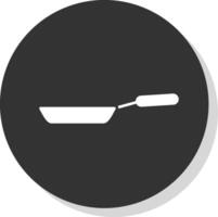 Frying Pan Glyph Grey Circle Icon vector