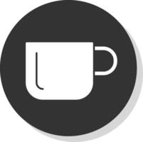 Cup Glyph Grey Circle Icon vector