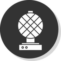 Waffle Iron Glyph Grey Circle Icon vector