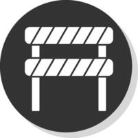 Road Block Glyph Grey Circle Icon vector