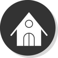 Lodge Glyph Grey Circle Icon vector