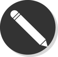 Pen Glyph Grey Circle Icon vector