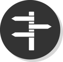Directional Panels Glyph Grey Circle Icon vector