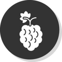 Raspberries Glyph Grey Circle Icon vector