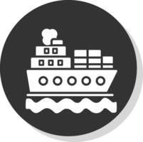 Shipping Glyph Grey Circle Icon vector