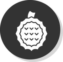 Jackfruit Glyph Grey Circle Icon vector