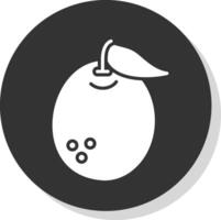 pomelo Glyph Grey Circle Icon vector