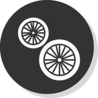 Lime Glyph Grey Circle Icon vector