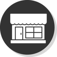 Grocery Store Glyph Grey Circle Icon vector