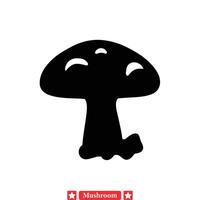 Fantasy Fungal Frenzy Elegant Mushroom Collection for Artistic Visions vector