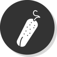 Pickle Glyph Grey Circle Icon vector