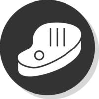 Meat Glyph Grey Circle Icon vector