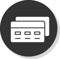 Payment Method Glyph Grey Circle Icon vector