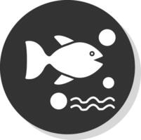 Seafood Glyph Grey Circle Icon vector