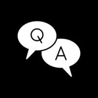 Question And Answer Glyph Inverted Icon vector