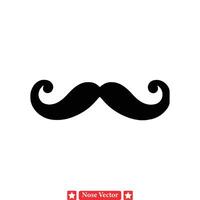 Vintage Elegance Mustache Silhouette Collection Nostalgic Designs for Timeless Artworks vector