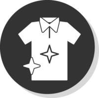 T Shirt Glyph Grey Circle Icon vector