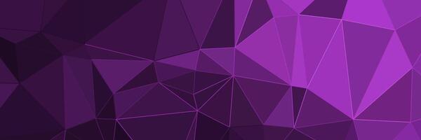 abstract pink purple background with triangles and glowing lines vector