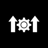 Automation Glyph Inverted Icon vector