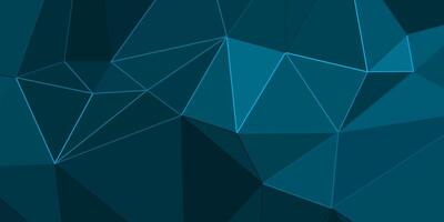 abstract blue background with triangles and glowing lines vector