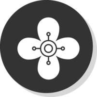 Pear Glyph Grey Circle Icon vector