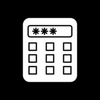 Security Panel Glyph Inverted Icon vector