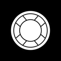 Lifebuoy Glyph Inverted Icon vector