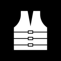 Life Jacket Glyph Inverted Icon vector