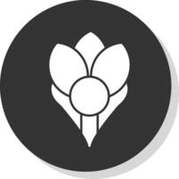 Crocus Glyph Grey Circle Icon vector