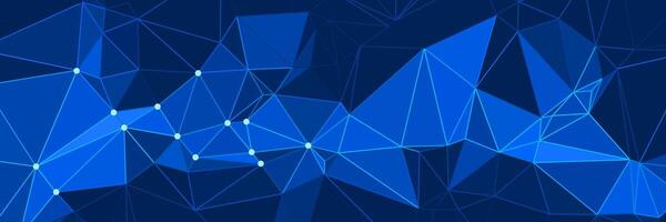 abstract blue polygonal background with triangles vector